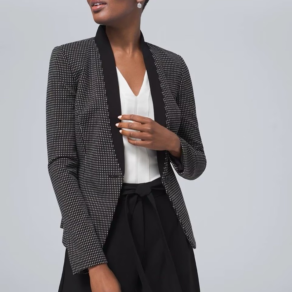 WHBM White and Black Blazer